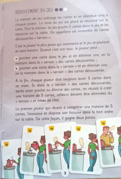 Cinq cartes, Une Histoire - gra językowa Cinq cartes, Une Histoire - gra językowa