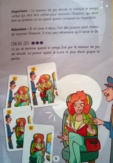 Cinq cartes, Une Histoire - gra językowa Cinq cartes, Une Histoire - gra językowa